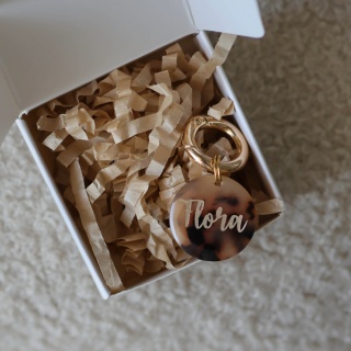 Adresówka dla psa – personalizowana zawieszka, panterka