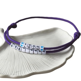 Adresówka dla psa z linki paracord – fioletowa, Violet