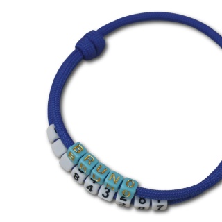 Adresówka dla psa z linki paracord – niebieska, Dark Blue