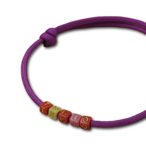 Adresówka dla psa z linki paracord – purpurowa, Purple