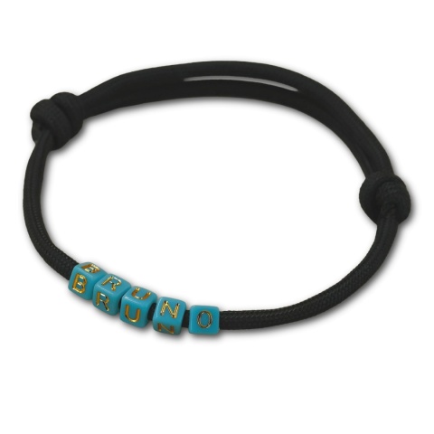 Adresówka dla psa z linki paracord – czarna, Black Moon