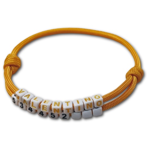 Adresówka dla psa z linki paracord – żólta, Yellow Honey