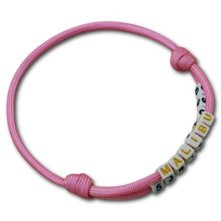 Adresówka dla psa z linki paracord – różowa, Rose Pink