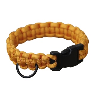 Obroża pleciona dla psa z linki paracord – beżowa, Beige