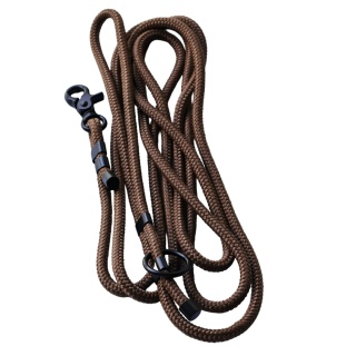 Smycz linowa miejska dla psa (mini i standard) – brązowa, Chocolate Brown