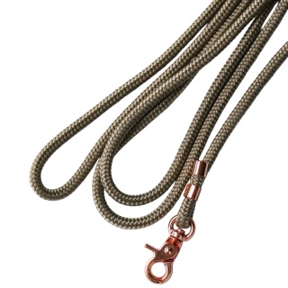 Smycz linowa miejska dla psa (standard) – szaro-beżowa, Tan Beige