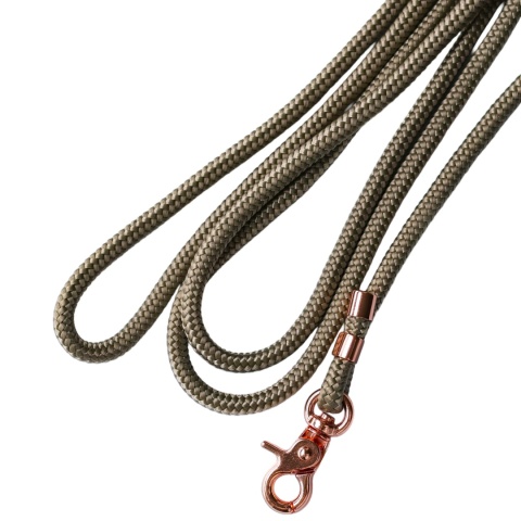 Smycz linowa miejska dla psa (standard) – szaro-beżowa, Tan Beige