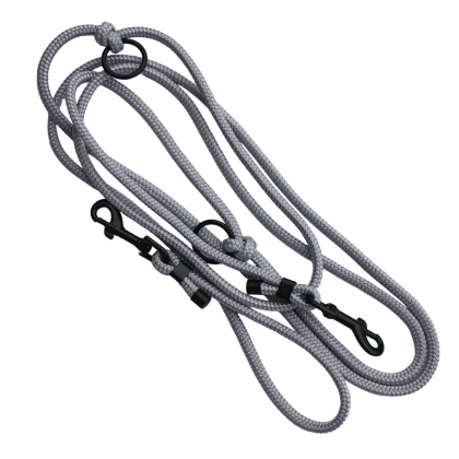 Smycz linowa przepinana dla psa – szara, Ash Grey