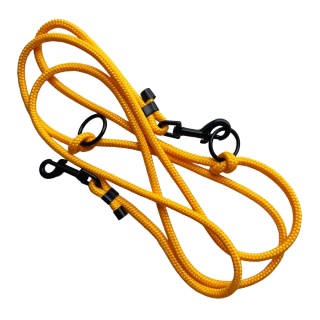 Smycz linowa przepinana dla psa – zółta, Yellow Honey