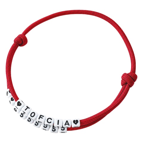 Adresówka dla psa z linki paracord – czerwona, Classic Red
