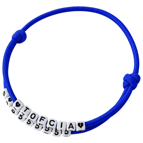 Adresówka dla psa z linki paracord – niebieska, Dark Blue