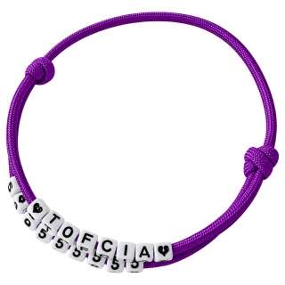 Adresówka dla psa z linki paracord – purpurowa, Purple