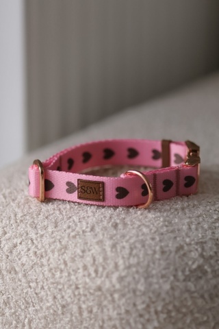 Obroża PSIAMORE Rose Gold 20 mm, obwód 27–35 cm - różowa