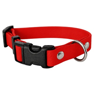 Obroża wodoodporna dla psa, czerwona, regulowana z klamrą TPU – Classic Red