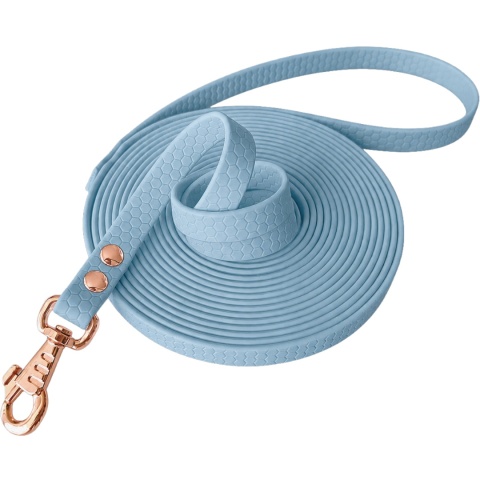 Smycz dla psa (linka treningowa) wodoodporna HEXA, 5/10/15m – błękitna, Baby Blue