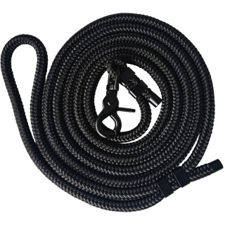 Smycz linowa miejska dla psa (mini / standard / strong) – czarna, Black