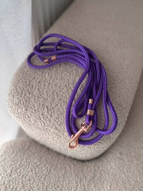 Smycz linowa miejska dla psa (mini / standard / strong) – fioletowa, Acid Purple