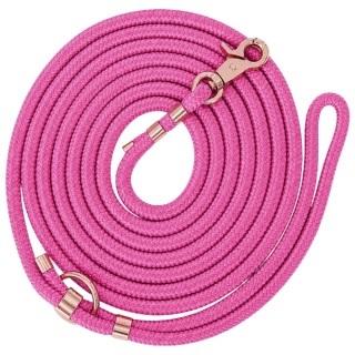 Smycz linowa miejska dla psa (mini / standard / strong) – różowa, Rose Pink