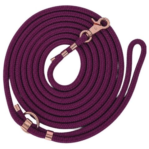 Smycz linowa miejska dla psa (standard / strong) – fioletowa, Sweet Aubergine