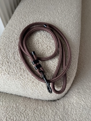 Smycz linowa miejska strong (8mm), brązowa, 1,2m