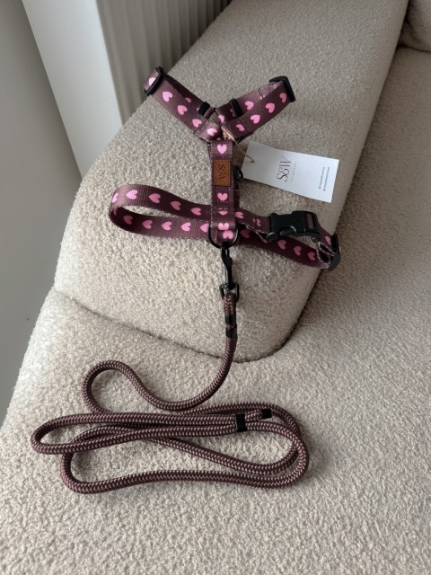 Smycz linowa miejska strong (8mm), brązowa, 1,2m