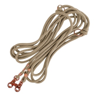 Smycz linowa przepinana dla psa "hands free" – beżowa, Classic Beige