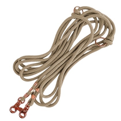Smycz linowa przepinana dla psa "hands free" – beżowa, Classic Beige