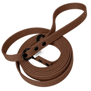 Smycz miejska wodoodporna dla psa - brązowa, Chocolate Brown