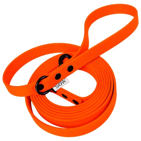Smycz miejska wodoodporna dla psa TPU - pomarańczowa, Bloody Orange