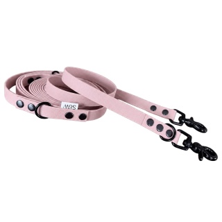 Smycz przepinana wodoodporna dla psa "hands free" TPU – różowa, Creamy Pink