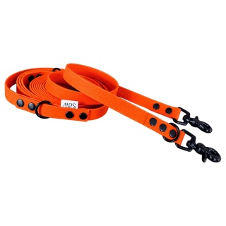 Smycz przepinana wodoodporna dla psa "hands free" – pomarańczowa, Bloody Orange