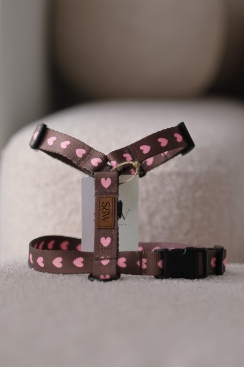 Szelki PSIAMORE 20 mm, XS/S - brązowe