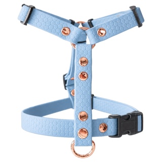 Szelki guard wodoodporne dla psa, błękitne, regulowane HEXA – Baby Blue (13mm, 16mm, 20mm)
