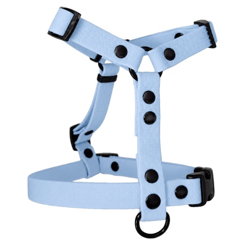 Szelki guard wodoodporne dla psa, błękitne, regulowane HEXA – Baby Blue (13mm, 16mm, 20mm)