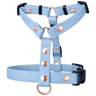 Szelki guard wodoodporne dla psa, błękitne, regulowane TPU – Baby Blue