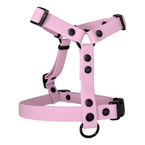 Szelki guard wodoodporne dla psa, brudny róż, regulowane HEXA – Dusty Pink (13mm, 16mm, 20mm)