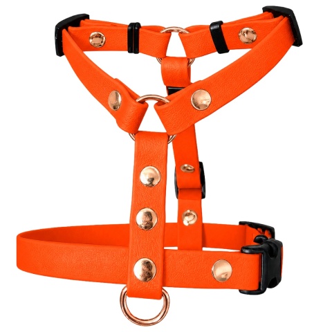 Szelki guard wodoodporne dla psa, pomarańczowe, regulowane – Bloody Orange