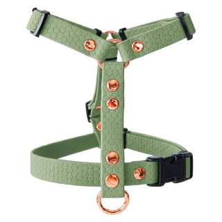 Szelki guard wodoodporne dla psa, zielone pistacja, regulowane HEXA – Pistachio (13mm, 16mm, 20mm)