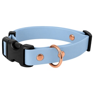 Obroża wodoodporna dla psa, błękitna, regulowana z klamrą TPU – Baby Blue (16mm, 20mm, 25mm)