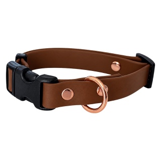 Obroża wodoodporna dla psa, brązowa, regulowana z klamrą TPU – Chocolate Brown (16mm, 20mm, 25mm)