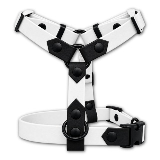 Szelki guard wodoodporne dla psa, białe, regulowane TPU – Fancy White